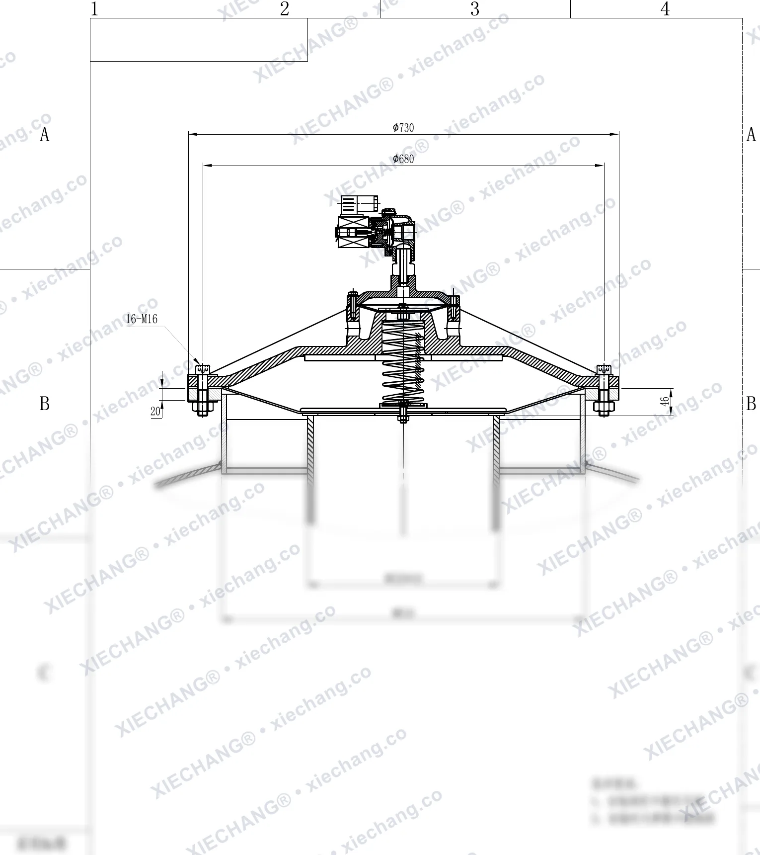 DMY-III-300C · 12 pulgadas · válvula de pulso sumergida/inmersa de baja presión — Plano de instalación