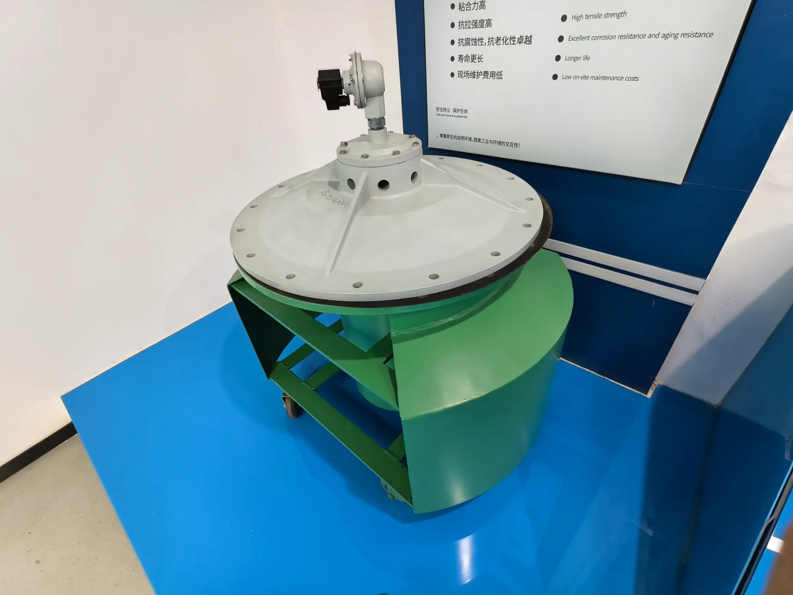 Detalle de instalación de la válvula de pulso de gran tamaño DMY-III